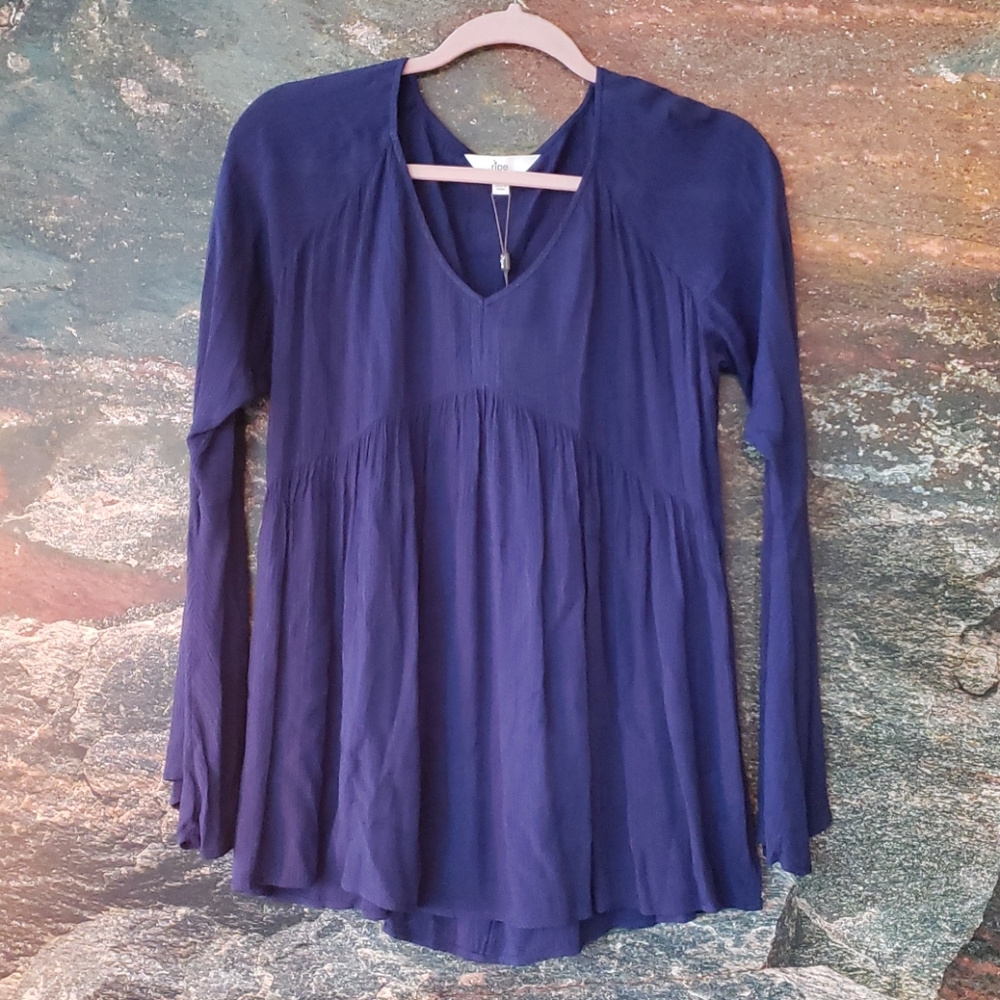 Blue Ripe Boho Maternity Blouse - Picture 4 of 8